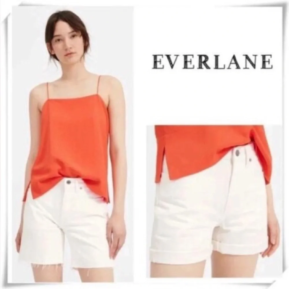 Everlane Relaxed White Denim Short 27